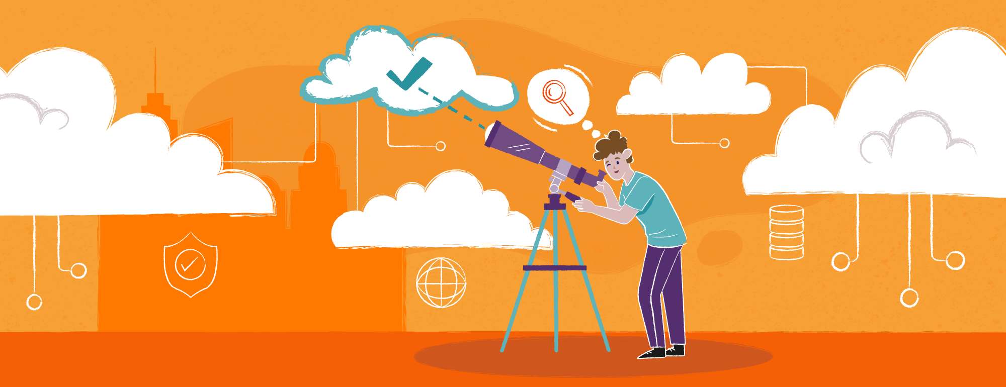 Types of cloud computing illustration